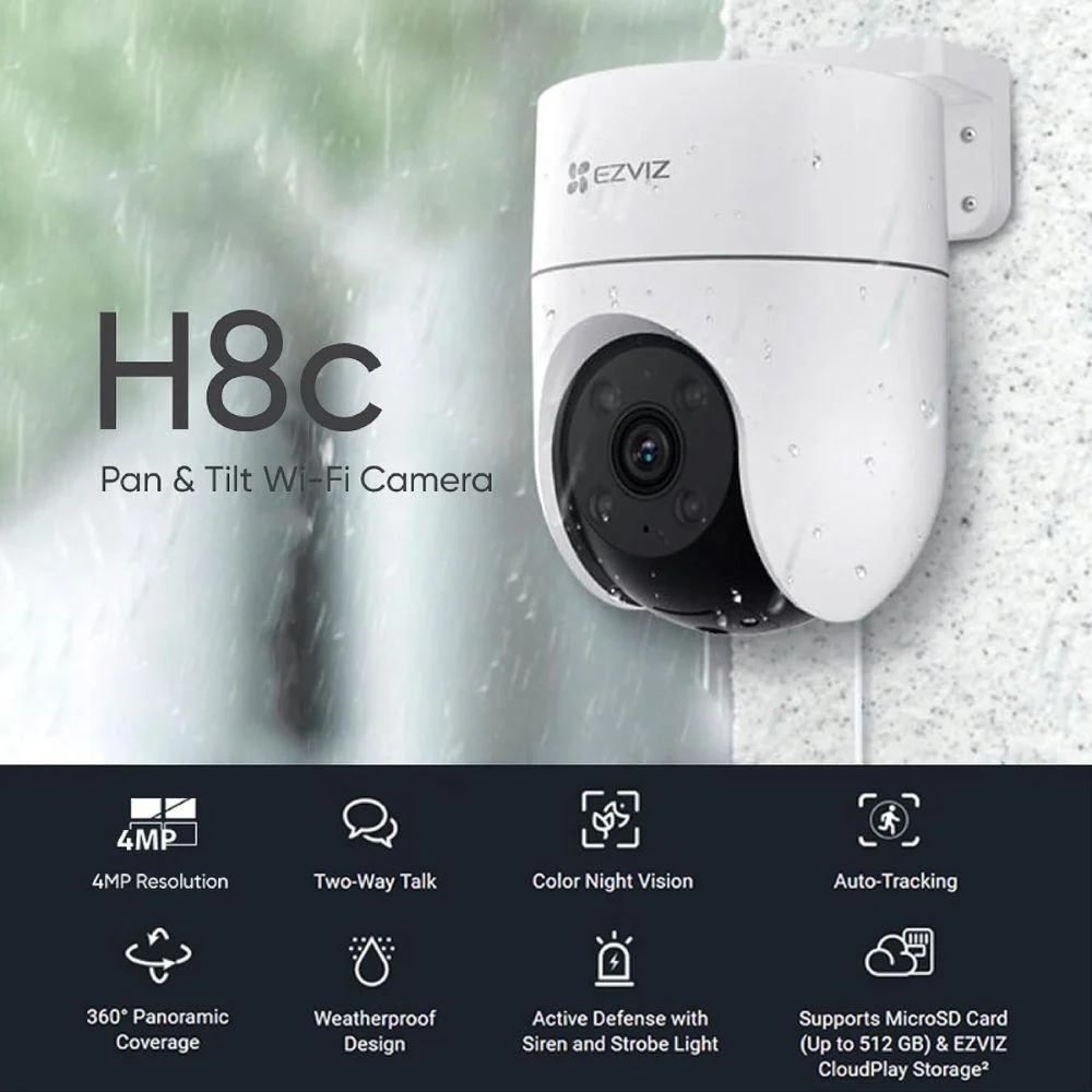 كاميرا مراقبة خارجية ذكية متحركة واى فاى EZVIZ CS-H8c (5MP) - الصورة 3